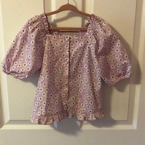 Adorable Zara floral short sleeve top